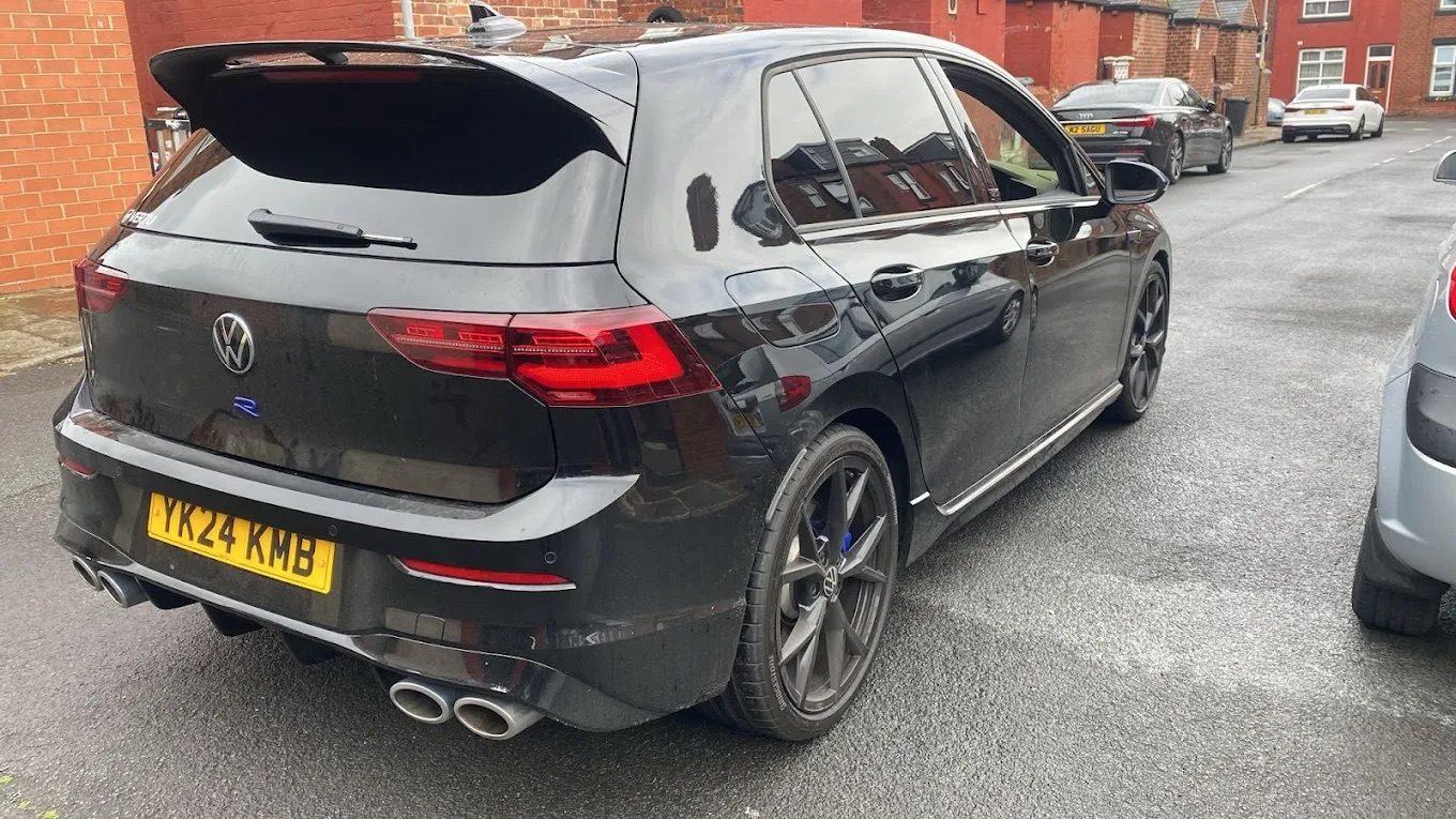 Volkswagen Golf R with tinted rear windows